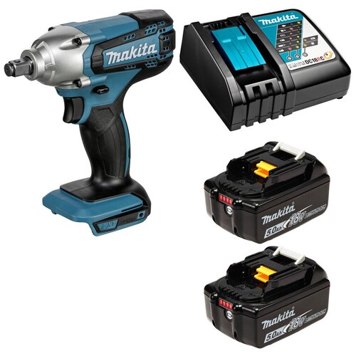 Гайковерт аккумуляторный 18В 190Нм - 12 Makita DTW190 Li-Ion 2x5Ач зу DTW190RTE 4550000₽