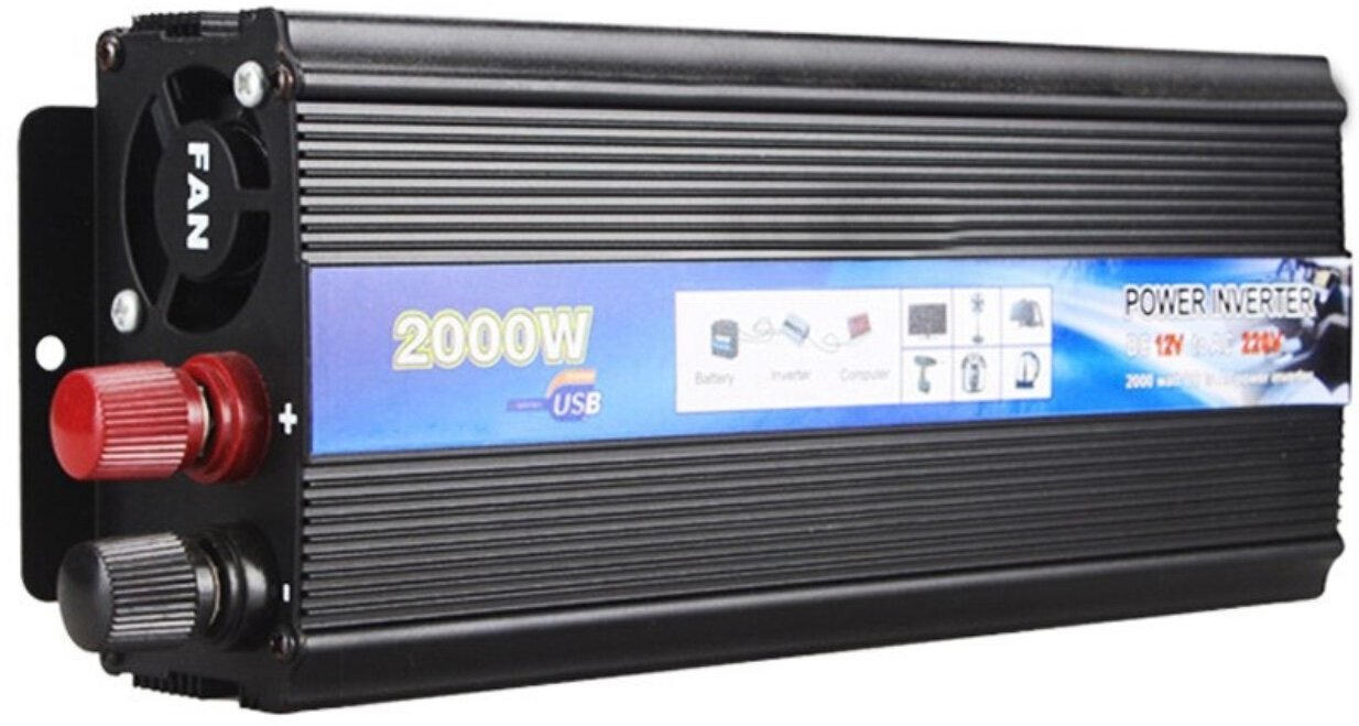 Автомобильный преобразователь напряжения 2000 Вт 12В-220В инвертор EAFC автомобильный 2000w 12v-220v Power inverter