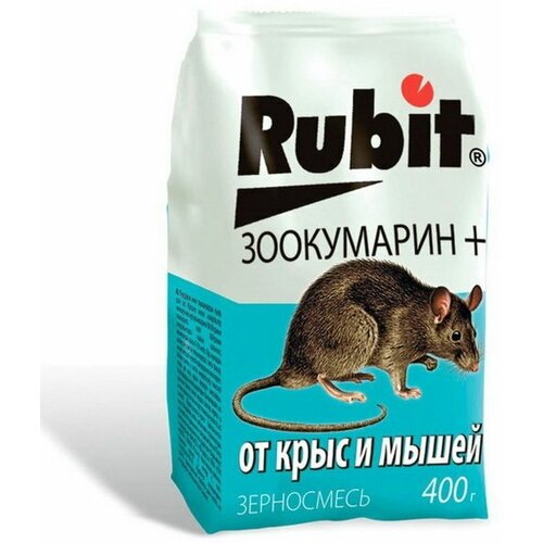 Зерновая смесь Rubit Зоокумарин+. от крыс и мышей, 400 Г зерновая смесь rubit зоокумарин от крыс и мышей 400 г