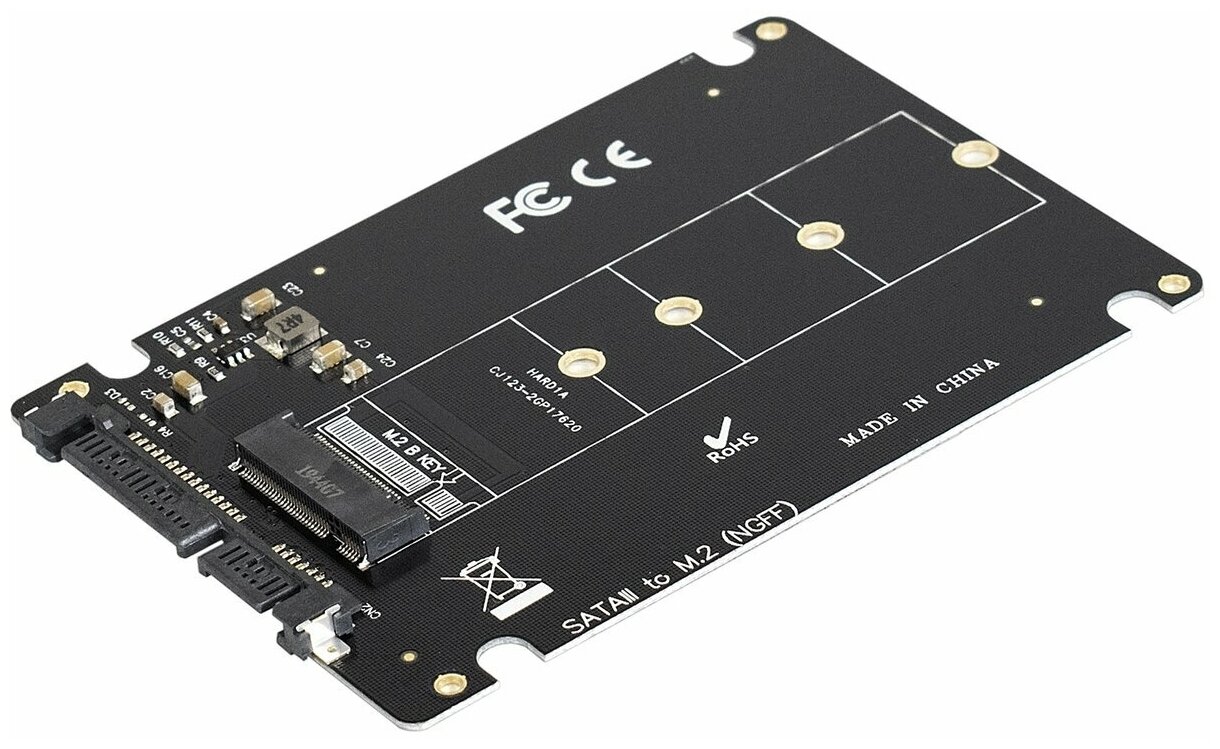 Переходник ExeGate EXE-527 (M.2 B key -> 2.5" SATA)