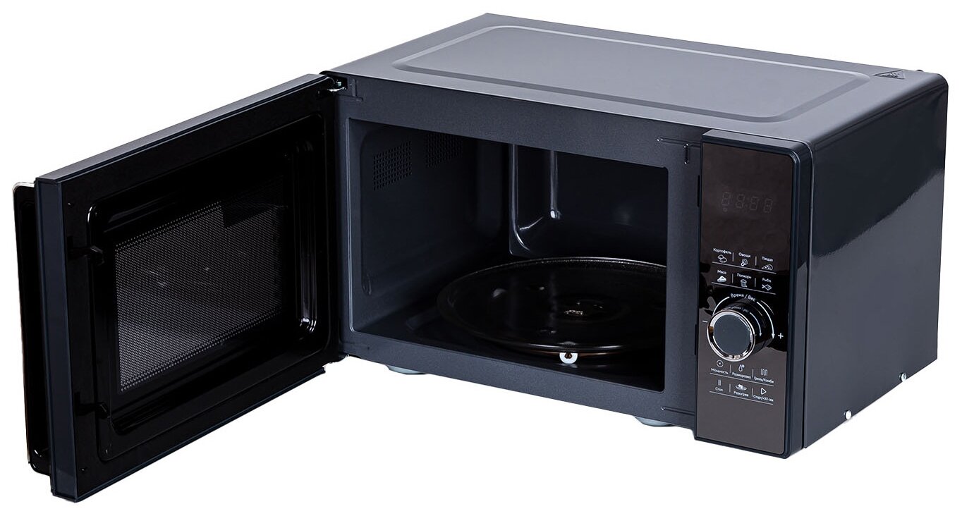 Микроволновая печь с грилем Pioneer серый, черный - фото №2