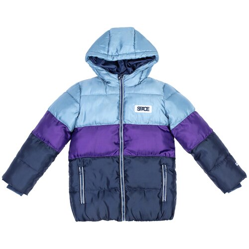 фото Куртка playtoday 381101 размер 122, фиолетовый/темно-синий/серый