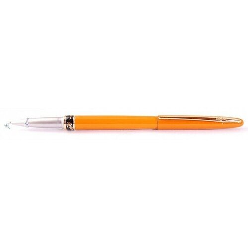 подарочная ручка роллер crocodile r 215 silver в футляре Подарочная ручка-роллер Crocodile R 215 Orange в футляре
