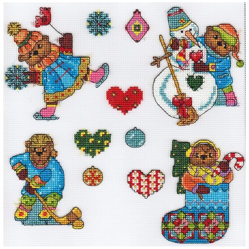 фото Набор для вышивания ig-1613 ( иг-1613 ) "елочные игрушки.мишки" panna