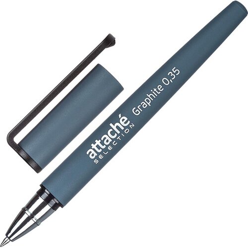 Ручка гелевая неавтоматическая Attache Selection Graphite цвет чернил синий