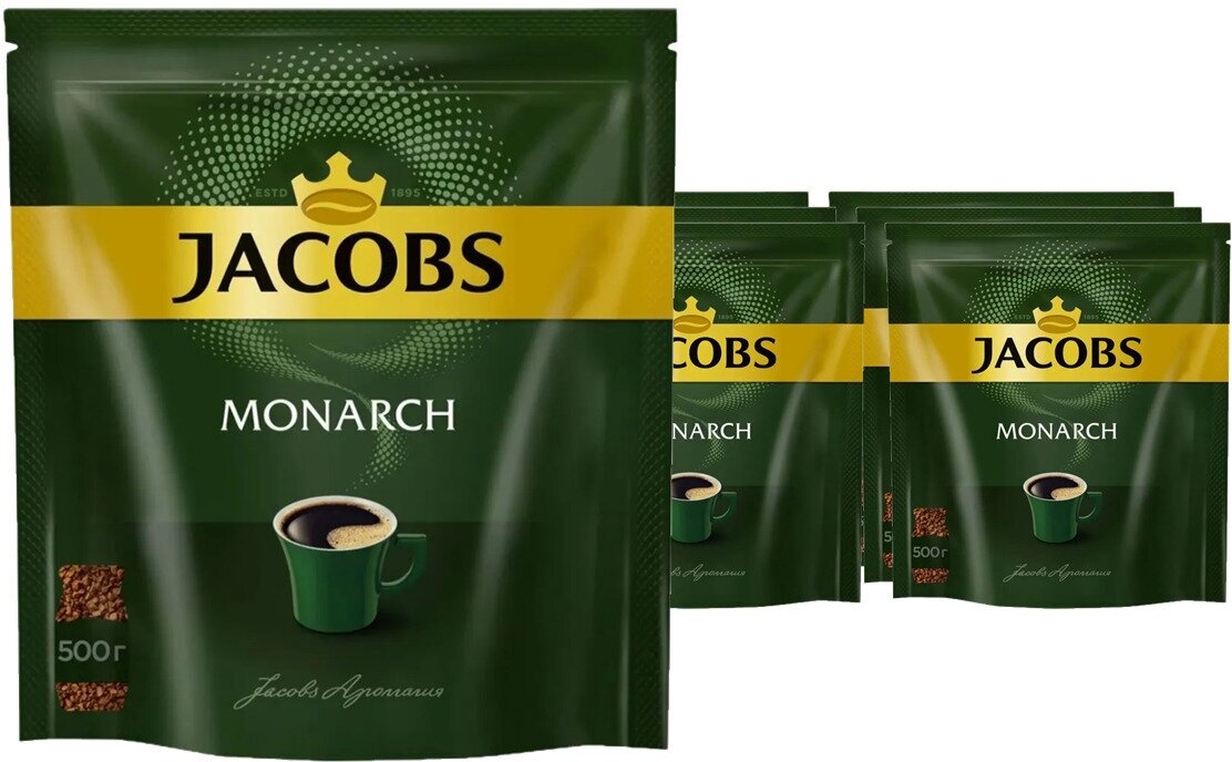 Кофе растворимый Jacobs Monarch сублимированный, пакет, 6 уп. по 500 г - фотография № 6