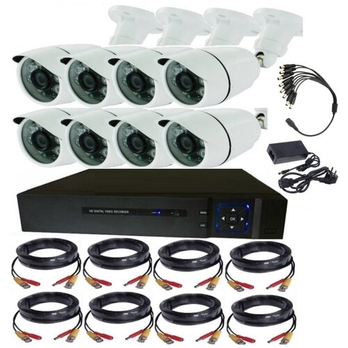 Комплект видеонаблюдения уличный 8 канальный AHD с камерами 2 мегапикселя без проводов