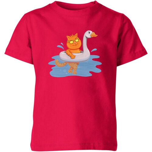 Футболка Us Basic, размер 4, розовый мужская футболка кот пловец l синий