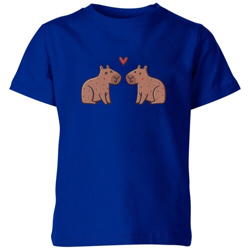 Футболка Us Basic, размер 12, синий женская футболка балдежные капибары и любовь сердце мем 2xl темно синий