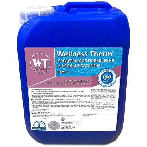 Wellness Therm Средство Wellness Therm для повышения PH воды в бассейне (PH +) 10л 712729