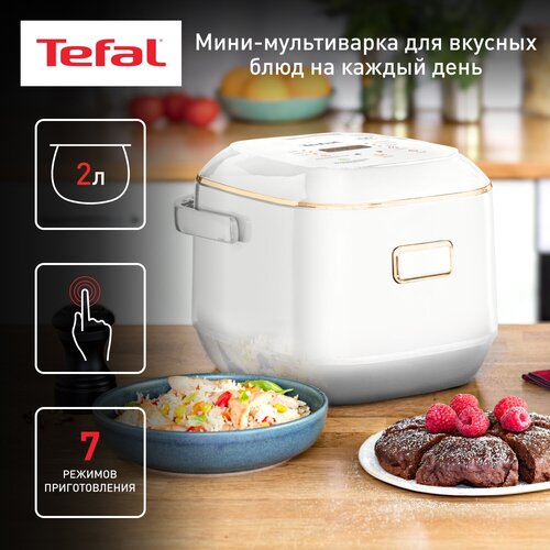 Мультиварка Tefal RK601132, белый мультиварка tefal effectual multicooker rk745132