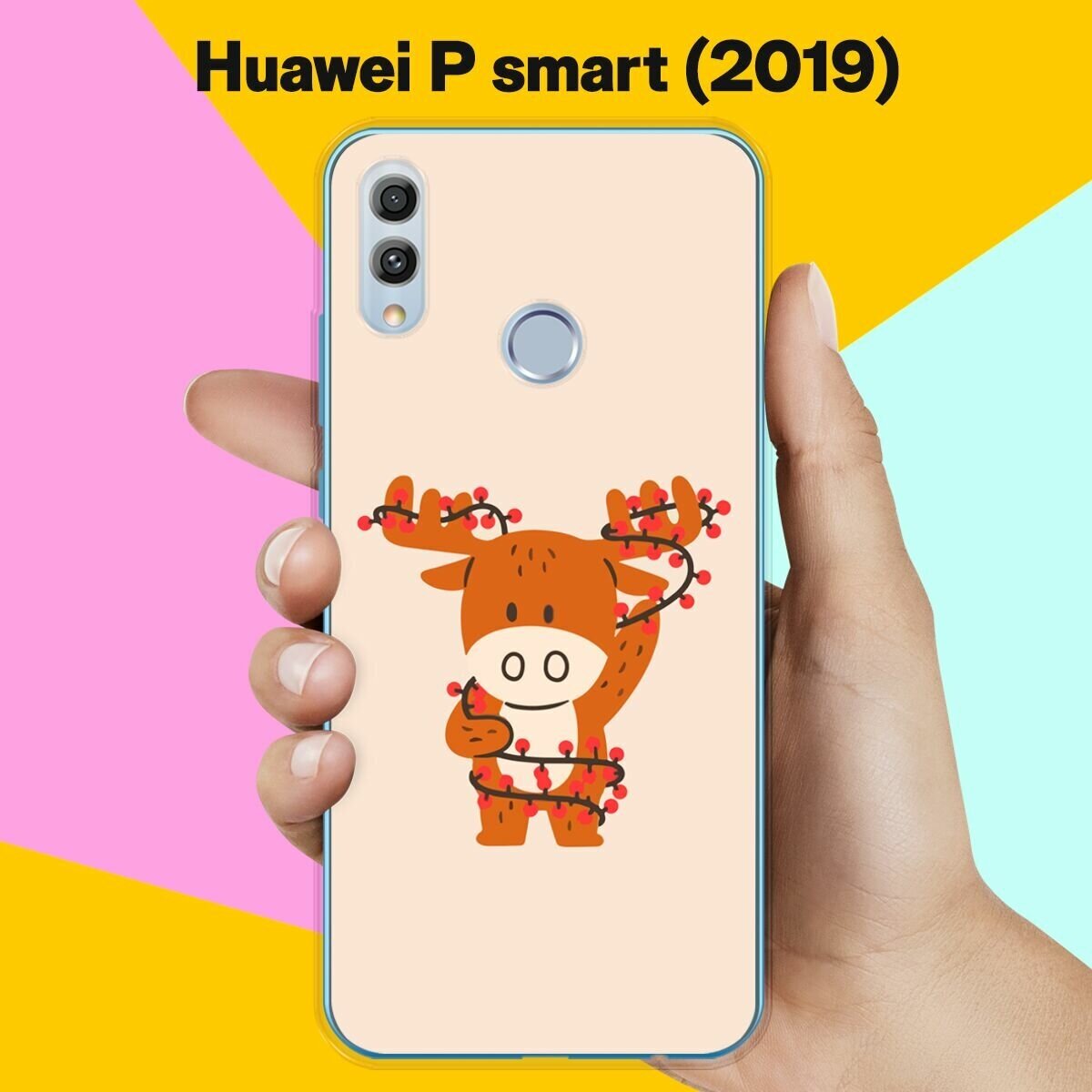 Силиконовый чехол на Huawei P smart 2019 Олень / для Хуавей Пи Смарт 2019