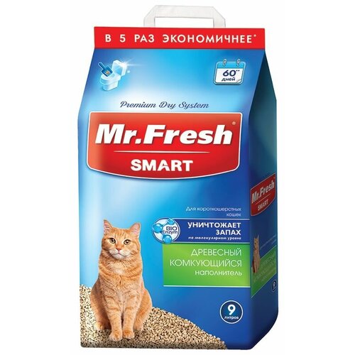 F602 Mr. Fresh Наполнитель для короткошерстных кошек 9л 4,2кг