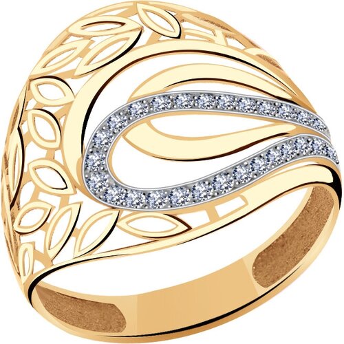 фото Золотое кольцо красносельский ювелир ркд3576 с фианитом diamant-online