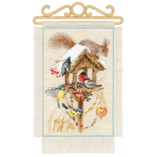 Риолис Набор для вышивания крестом Дача. Зима (1751), разноцветный, 30 х 20 см риолис набор для вышивания крестом снежная зима 1678 разноцветный 1 шт 30 х 30 см