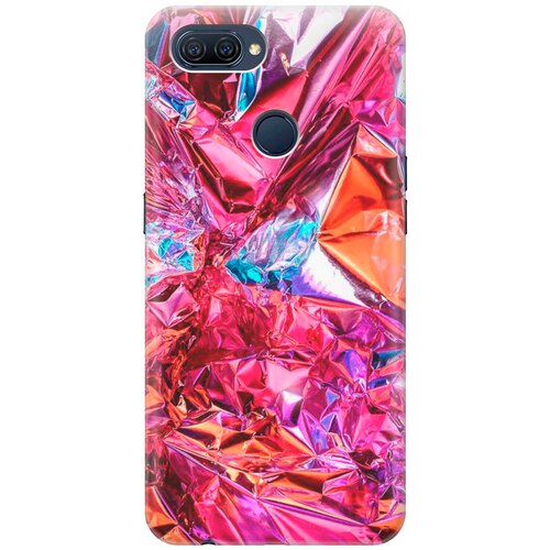 фото Re:pa накладка transparent для oppo a12 / a7 / a5s с принтом "розовая фольга"