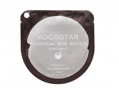 KOCOSTAR Гидрогелевые патчи для глаз Тропические фрукты (Кокос), 1 пара Kocostar Tropicla Eye Patch (Coconut)