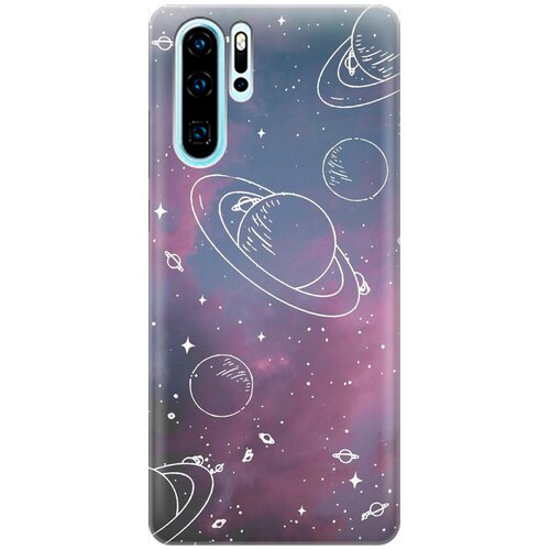 фото Re:pa накладка transparent для huawei p30 pro с принтом "космос на закатном небе"