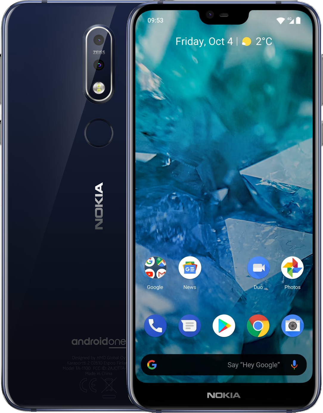 NOKIA 7.1 DS TA-1095 BLUE, 5.84" 19:9 2280x1080, 2.0GHz, 8 Core, 3GB RAM, 32GB, up to 400GB flash, 12Mpix+5Mpix/8Mpix, 2 Sim, 2G, 3G, LTE, BT v5.0, WiFi 802.11 a/b/g/n/ac, NFC, GPS / AGPS, GLONASS, Type-C, 3060mAh, Android Oreo, 160g, 149.7x71.18x7.99