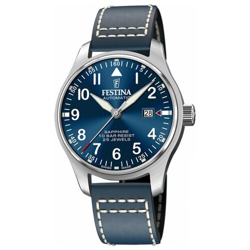 Наручные часы FESTINA Swiss Made, синий, серебряный наручные часы festina swiss made синий серебряный