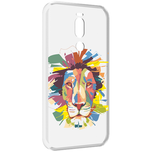 Чехол MyPads разноцветный-лев детский для Meizu X8 задняя-панель-накладка-бампер