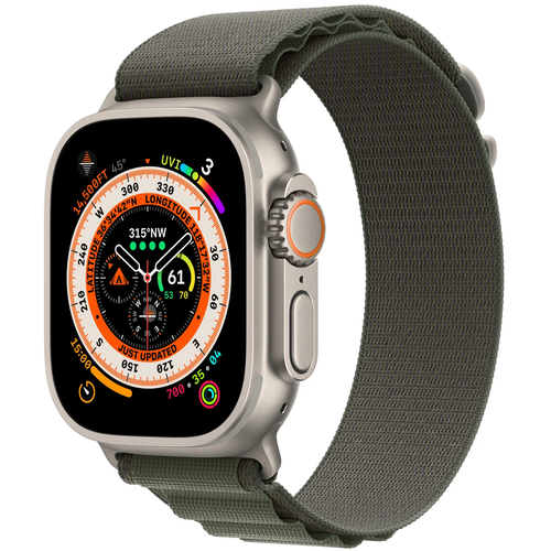 Apple Умные часы Apple Watch Ultra 49 мм Titanium Case with Alpine Loop (49mm, Зелёный S, S)