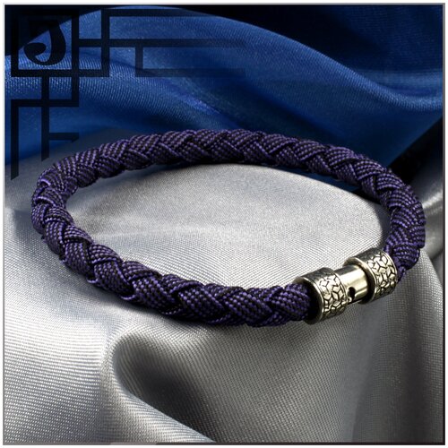 Жесткий браслет Joker-Studio, размер 18 см, размер M, серебристый, фиолетовый