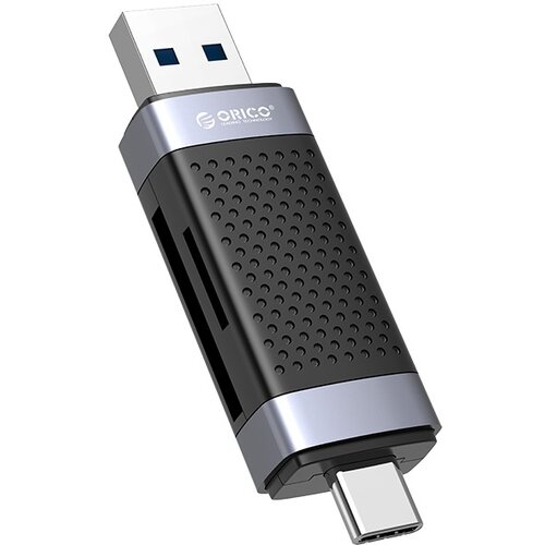 ORICO CD2D-AC2 черный/серебристый картридер 5bites re2 100bk usb 2 0 sd tf microsd чёрный