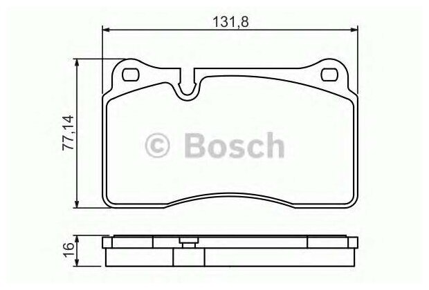 Колодки дисковые передние для vw touareg, land roverrange rover 3.2-4.2i/3.0tdi v6 05 Bosch 0986494207