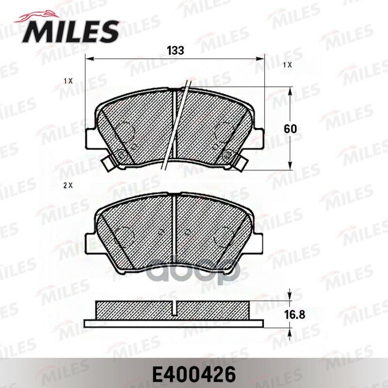 Колодки Тормозные Передние (Смесь Semi-Metallic) Hyundai I30/Elantra 11-/Ceed 12- (Trw Gdb3552) E400 Miles арт. E400426