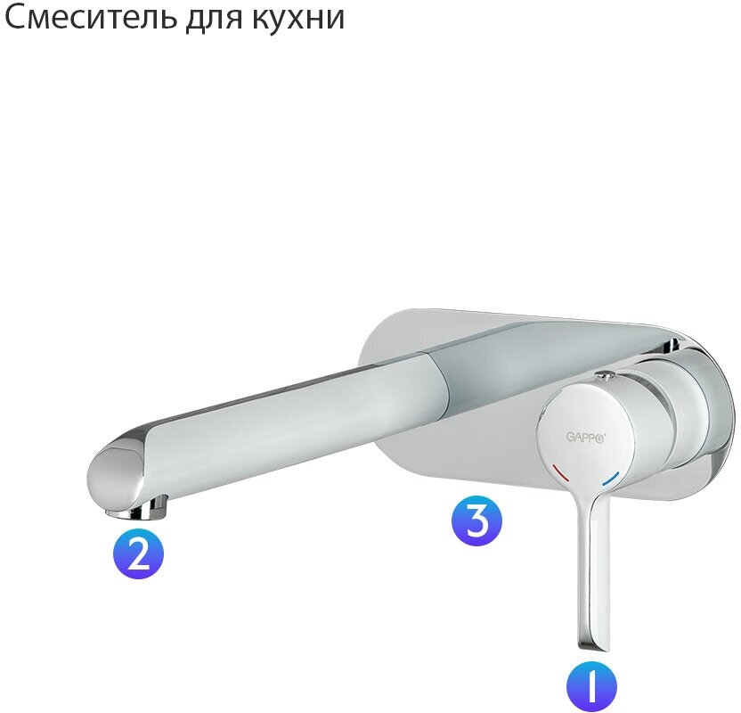 Смеситель Gappo G1003-28 для раковины - фото №8