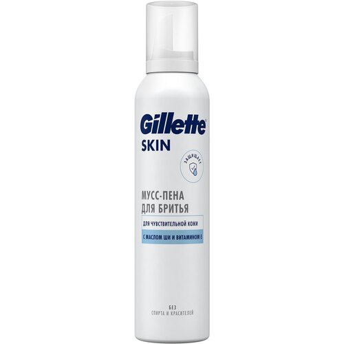 Мусс-пена для бритья для чувствительной кожи с маслом ши и витамином E Gillette Skin Ultra Sensitive /298 мл/гр.