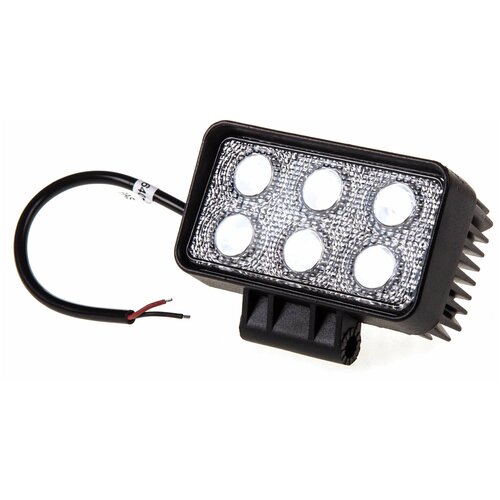 Фара светодиодная OFF ROAD 110*60(80)*45мм прямоугольная 12V/24V 18W 6000К SKYWAY 6 диодов. Дальний свет