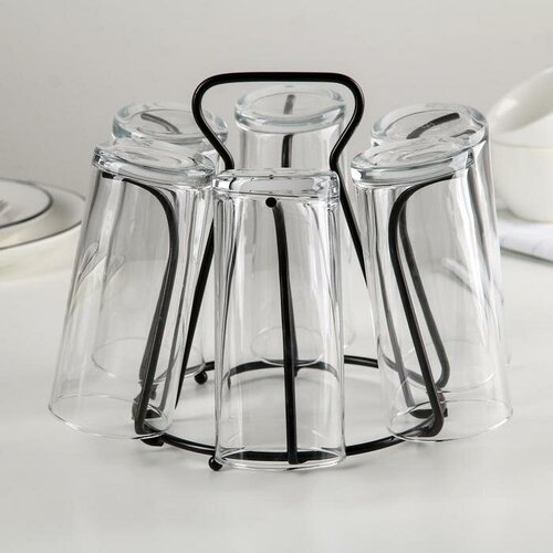 Подставка для стаканов Доляна 202018 см цвет чёрный 941₽