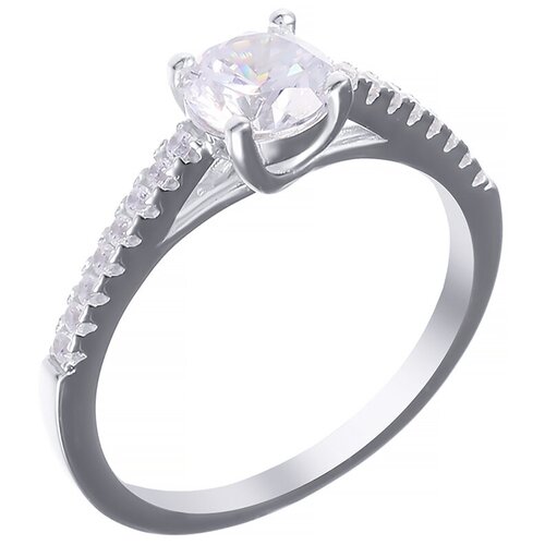 фото Element47 кольцо из серебра 925 пробы с фианитами sl31047a1-001-wg, размер 17.25