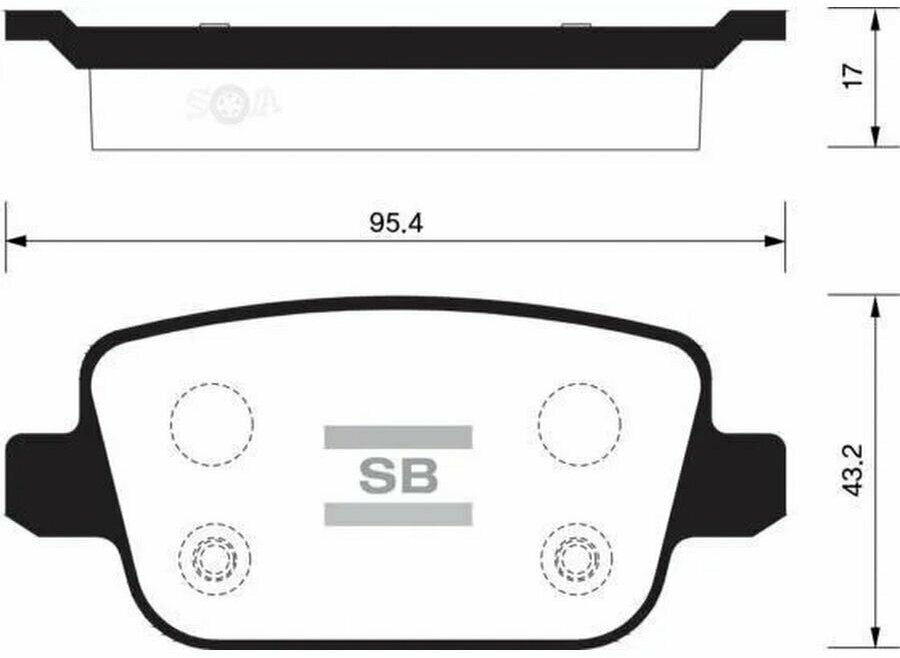 Тормозные колодки задние FORD /VOLVO /LAND ROVER SP2101R SANGSIN BRAKE