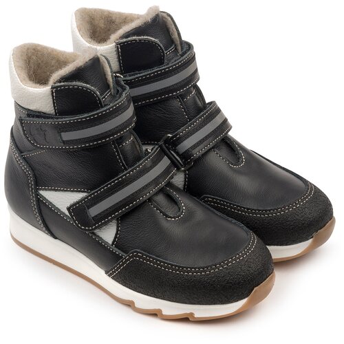 фото Ботинки tapiboo, демисезонные, натуральная кожа, на липучках, размер 28, черный