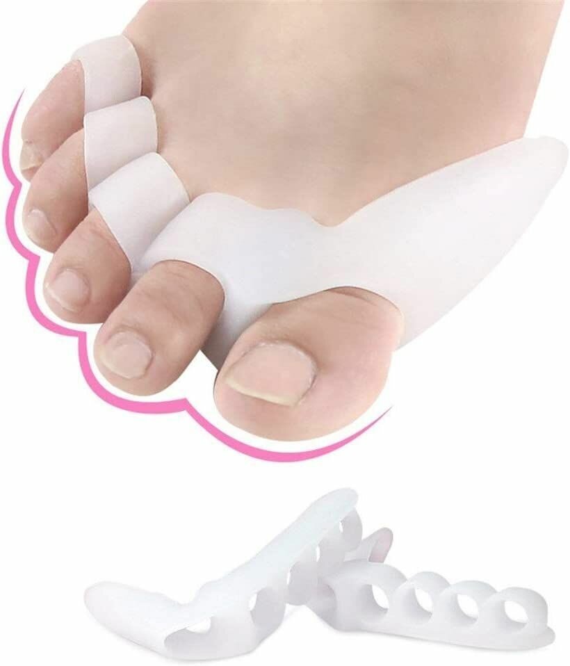 Lian Beauty Accessories Разделители для пальцев с защитой косточки ноги/ Межпальцевый разделитель на 5 пальцев ног силиконовый.