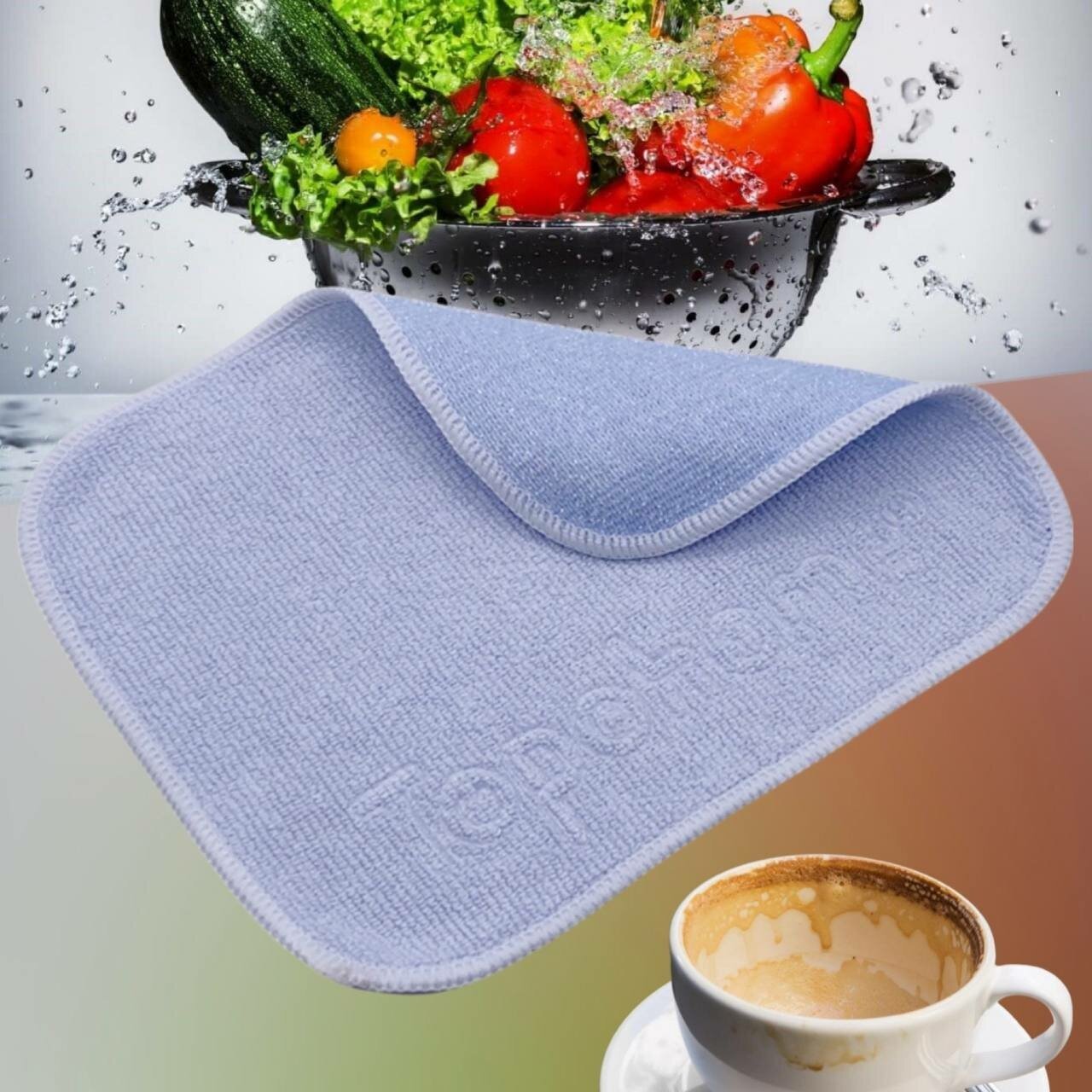 Полотенце двустороннее для очистки овощей, фруктов и различных поверхностей Cleaning Towel 20x16