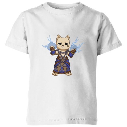 Футболка Us Basic, размер 4, белый мужская футболка кот рыцарь смерти warcraft l черный