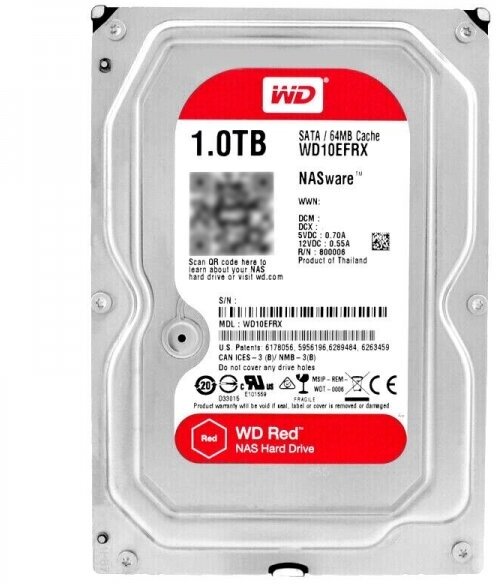 Жесткий диск Western Digital WD10EFRX 1Tb IntelliPower SATAIII 3.5" HDD