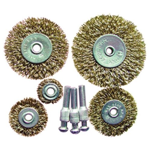 Набор щеток-крацовок со шпилькой для дрели 5 предметов Hobbi 1199₽