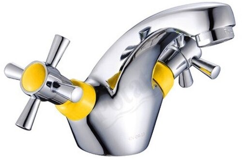 Смеситель для раковины желтый