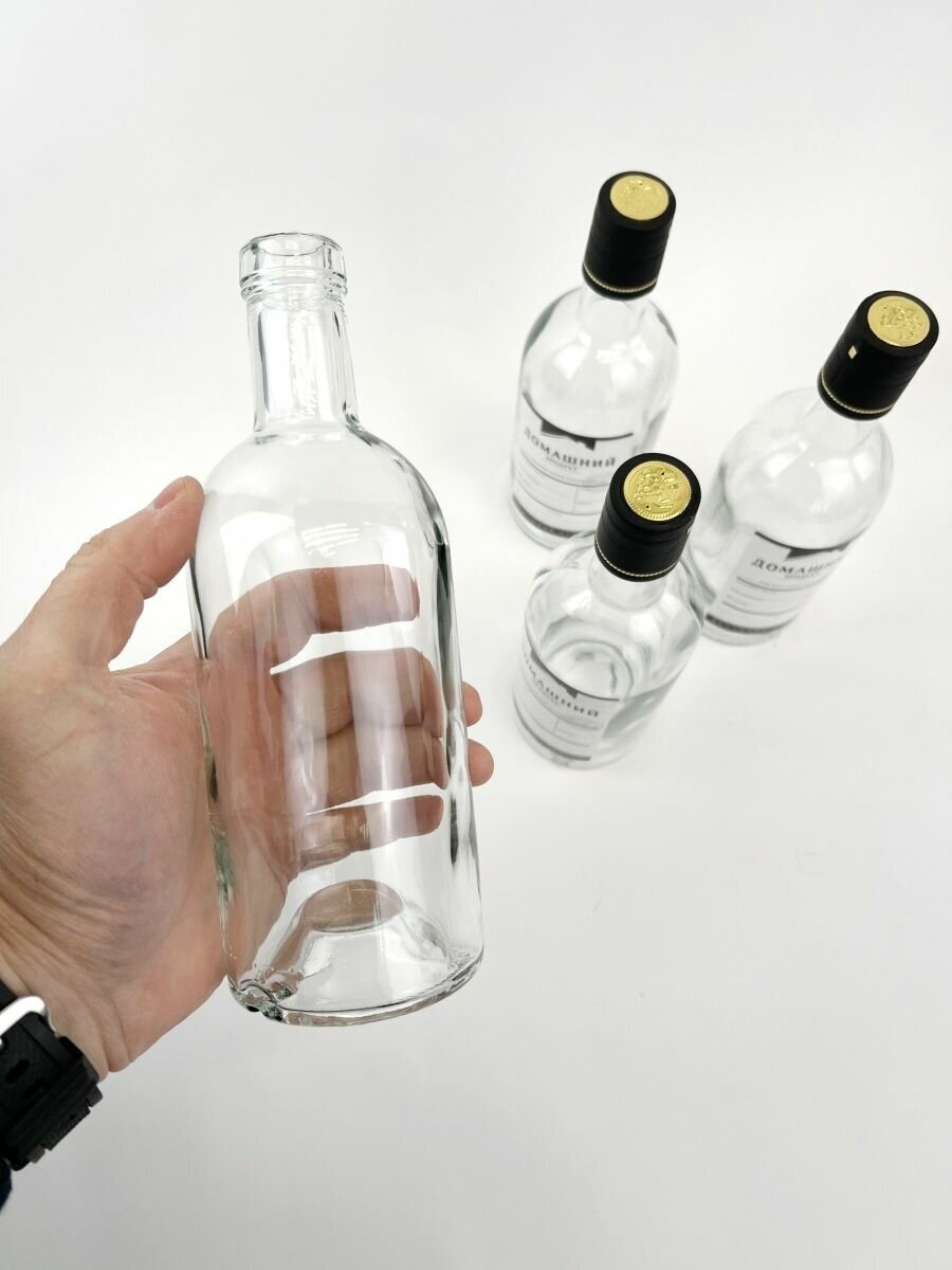 Бутылка Виски 0,5 литра 6 шт, с пробкой и колпачком - фотография № 5