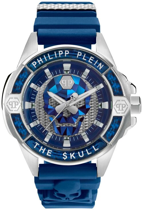 Наручные часы PHILIPP PLEIN Часы мужские Philipp Plein PWAAA1722, синий, серебряный