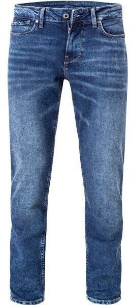 Джинсы Pepe Jeans, прямой силуэт, средняя посадка, стрейч, размер 30/32, голубой, синий