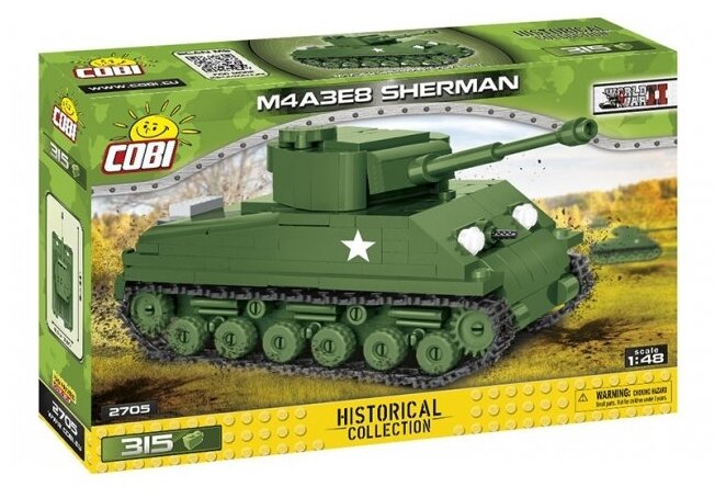 Конструктор COBI 2705 Танк M4A3E8 SHERMAN