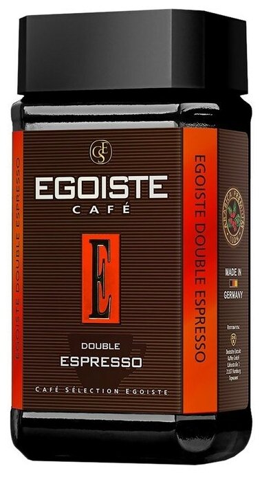 Эгоист кофе растворимый сублимированный, Egoiste Double Espresso, 100г - фотография № 2