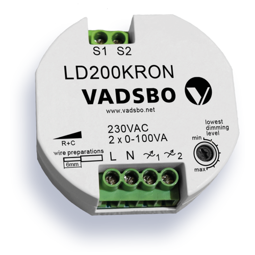 Vadsbo LED-диммер, 2 канала х 100 Вт снейтралью