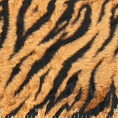 Ткань для шитья бифлекс с дизайнерским принтом Тигр, купон 100х150 см, плотность 235 г. м2